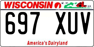 WI license plate 697XUV