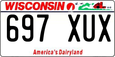 WI license plate 697XUX