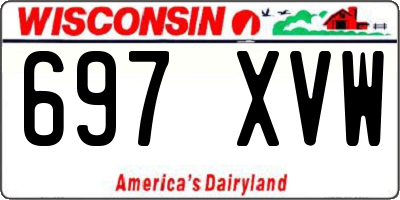 WI license plate 697XVW