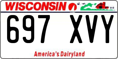 WI license plate 697XVY