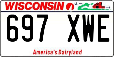 WI license plate 697XWE