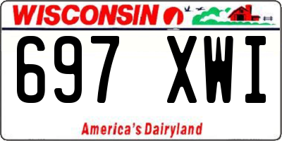 WI license plate 697XWI