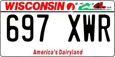 WI license plate 697XWR