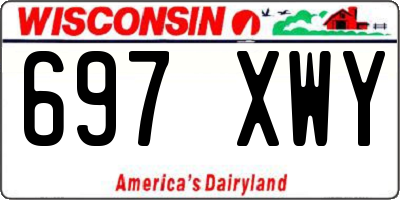 WI license plate 697XWY