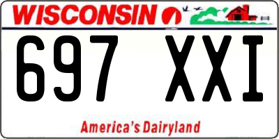 WI license plate 697XXI