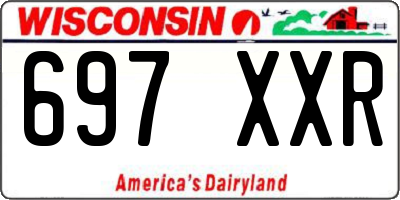 WI license plate 697XXR