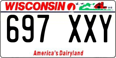 WI license plate 697XXY