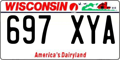 WI license plate 697XYA
