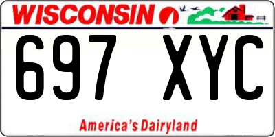 WI license plate 697XYC