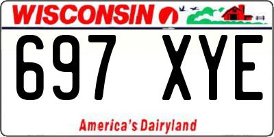 WI license plate 697XYE