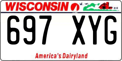 WI license plate 697XYG