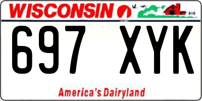 WI license plate 697XYK