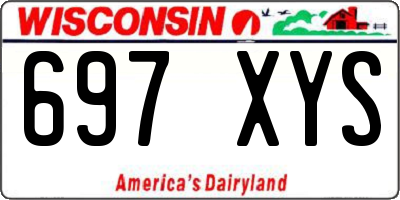 WI license plate 697XYS