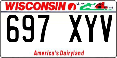 WI license plate 697XYV