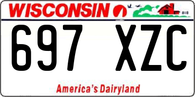 WI license plate 697XZC