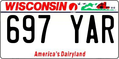 WI license plate 697YAR