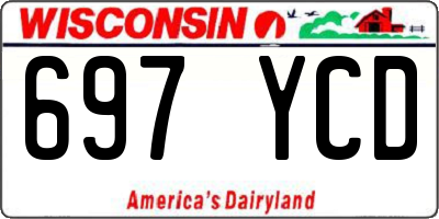 WI license plate 697YCD