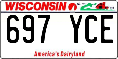 WI license plate 697YCE