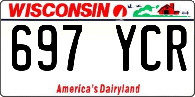 WI license plate 697YCR