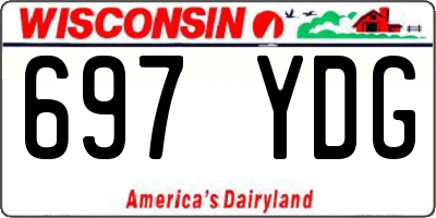 WI license plate 697YDG