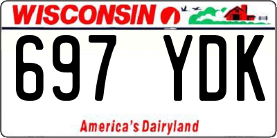WI license plate 697YDK