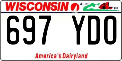 WI license plate 697YDO