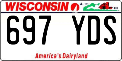 WI license plate 697YDS