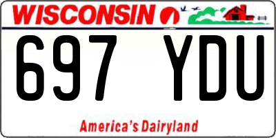 WI license plate 697YDU