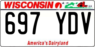 WI license plate 697YDV