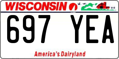 WI license plate 697YEA