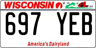 WI license plate 697YEB