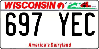 WI license plate 697YEC