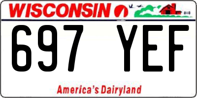 WI license plate 697YEF