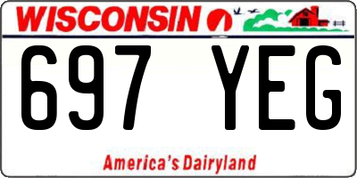 WI license plate 697YEG