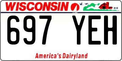 WI license plate 697YEH