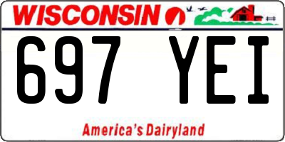 WI license plate 697YEI