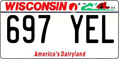 WI license plate 697YEL