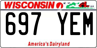 WI license plate 697YEM