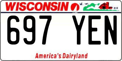 WI license plate 697YEN