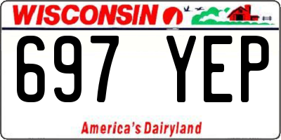 WI license plate 697YEP