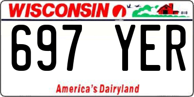 WI license plate 697YER