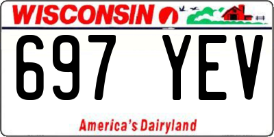 WI license plate 697YEV