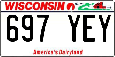 WI license plate 697YEY