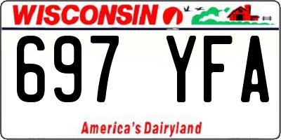 WI license plate 697YFA