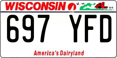 WI license plate 697YFD