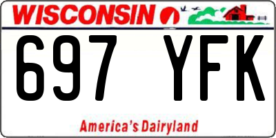 WI license plate 697YFK