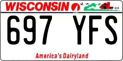 WI license plate 697YFS