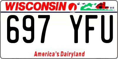 WI license plate 697YFU