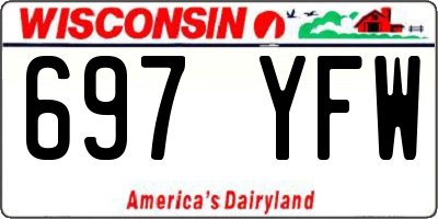 WI license plate 697YFW