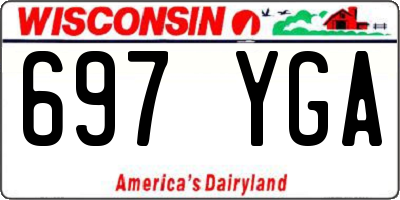 WI license plate 697YGA